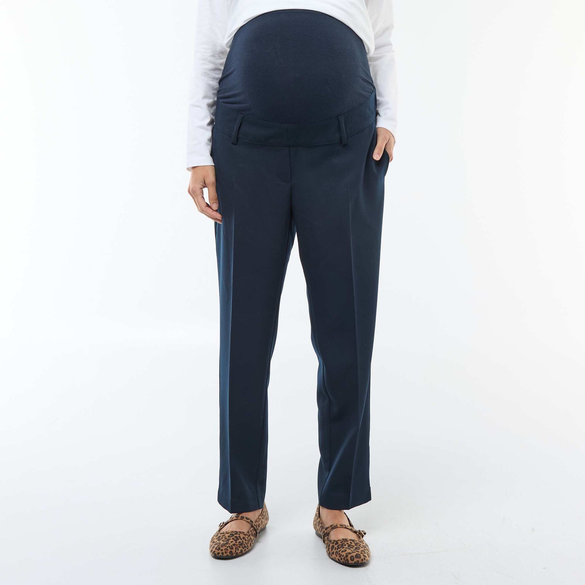 Pantalon de maternité large en maille Milano BLEU