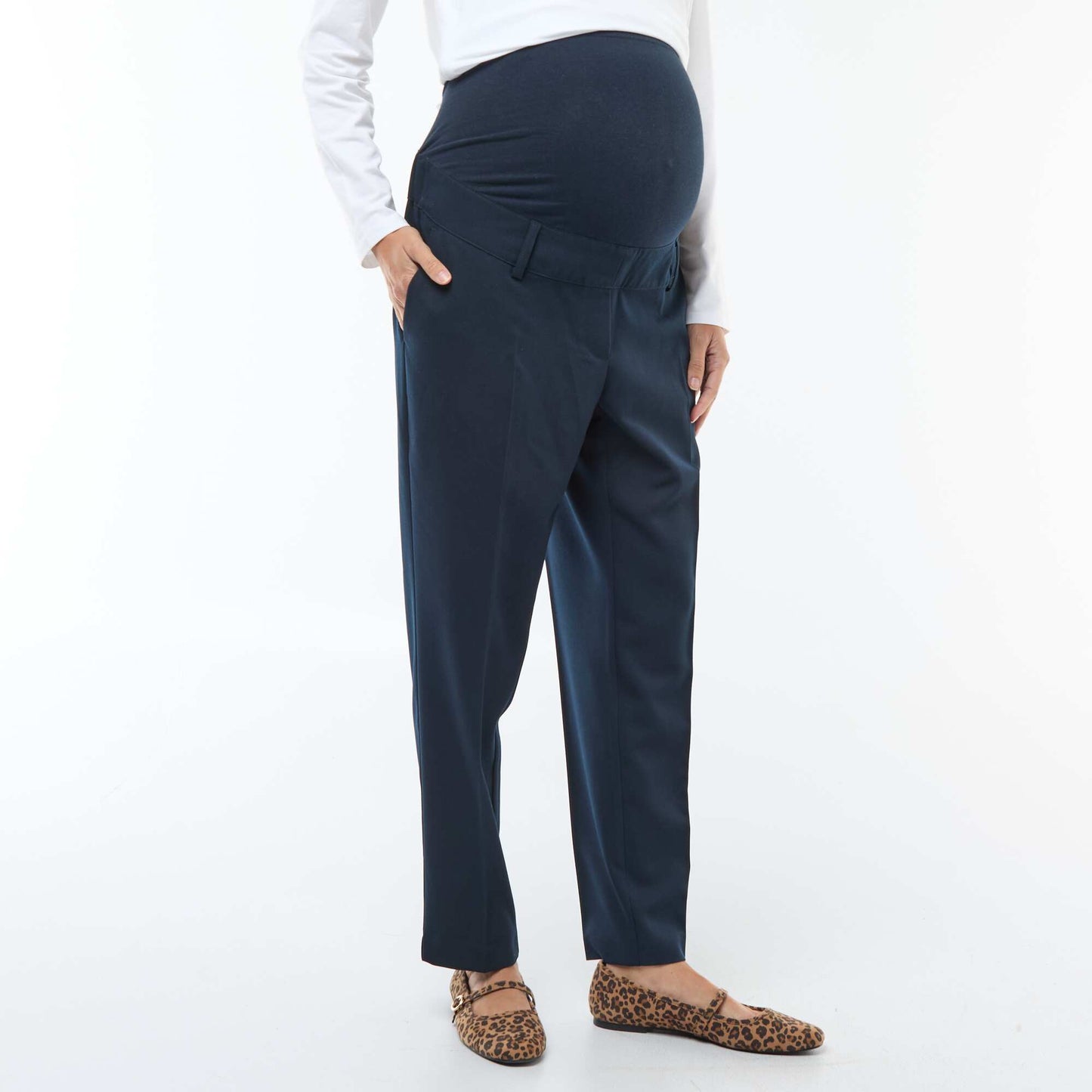 Pantalon de maternité large en maille Milano BLEU