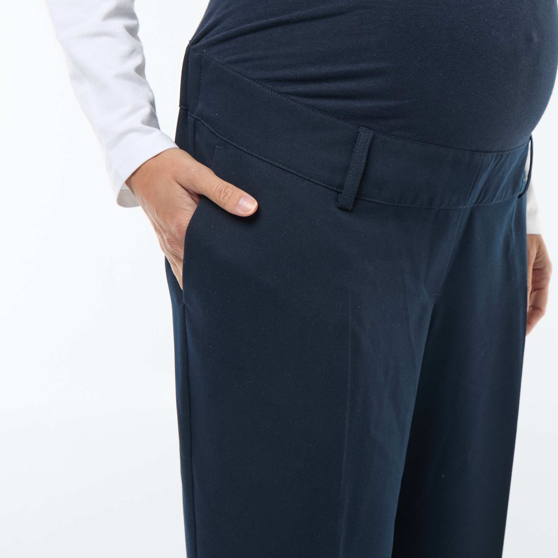 Pantalon de maternité large en maille Milano BLEU