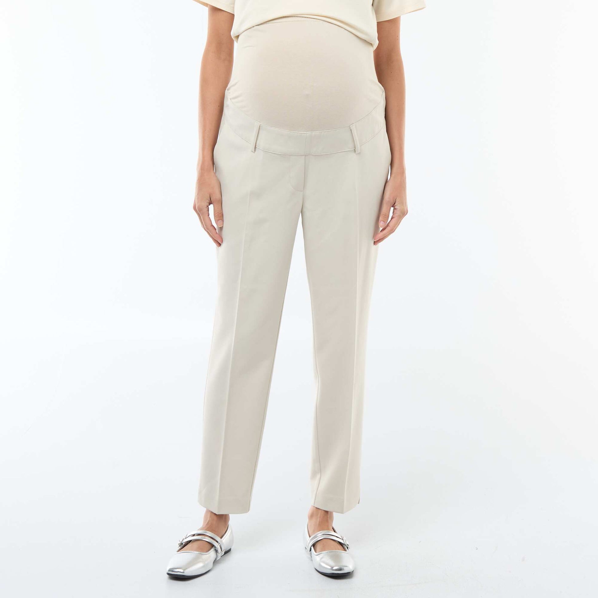 Pantalon de maternité large en maille Milano GRIS