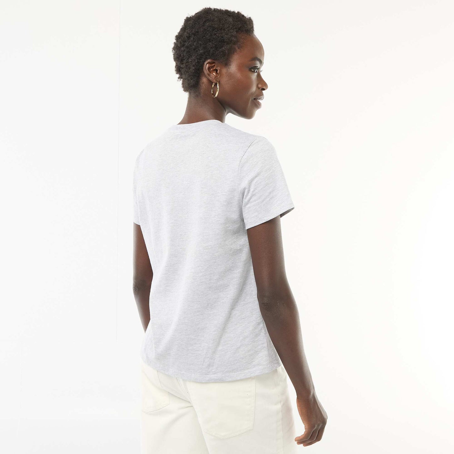Tee-shirt en jersey manches courtes GRIS
