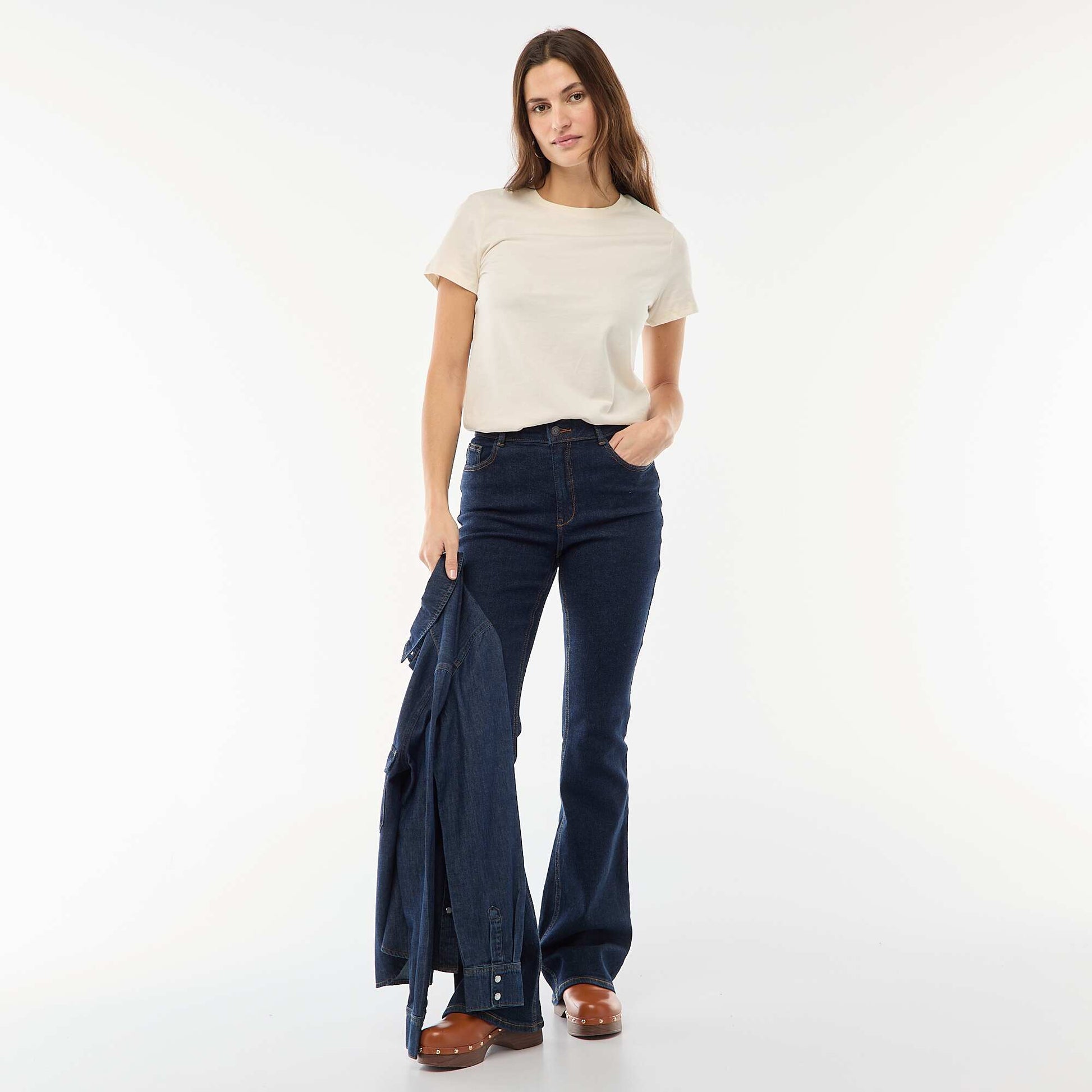 Tee-shirt en jersey manches courtes BLANC