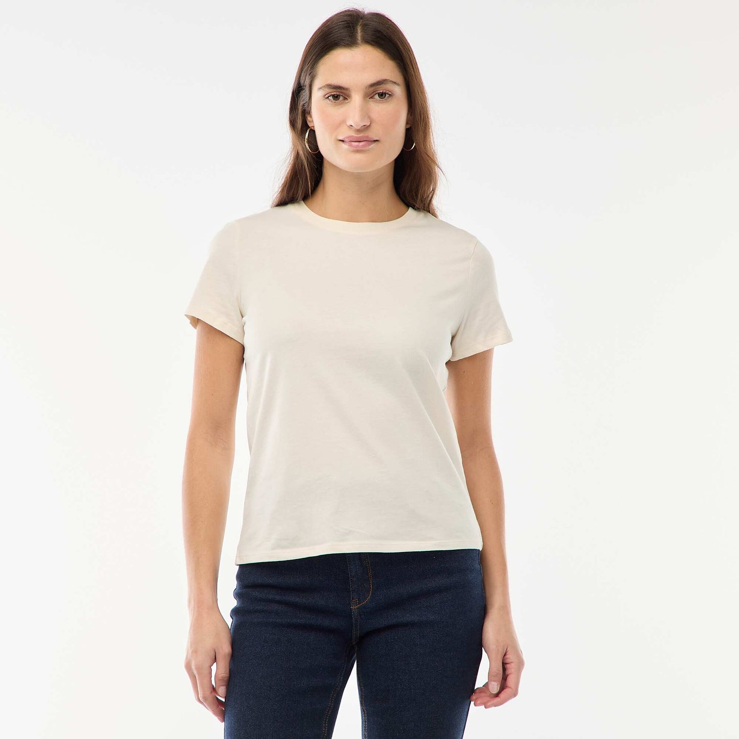 Tee-shirt en jersey manches courtes BLANC