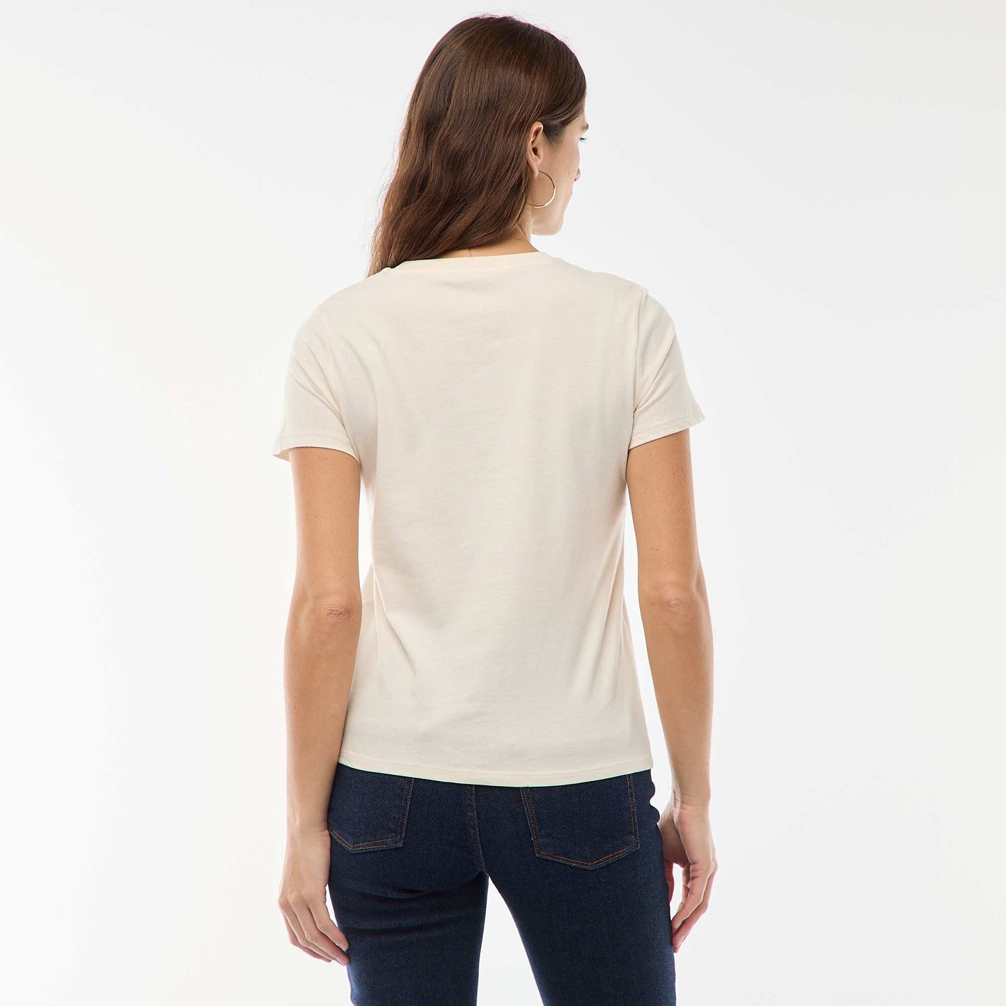 Tee-shirt en jersey manches courtes BLANC