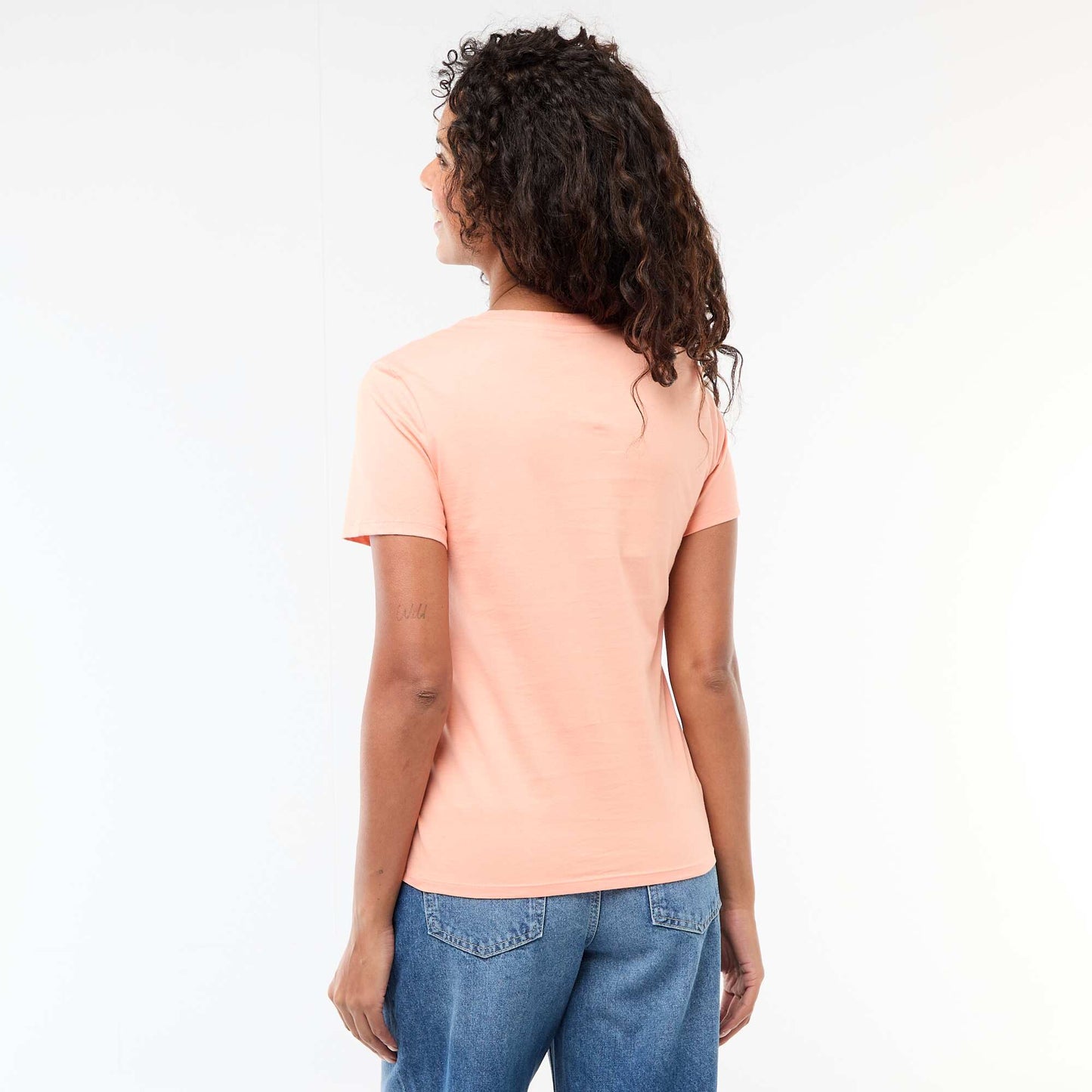Tee-shirt en jersey manches courtes ORANGE
