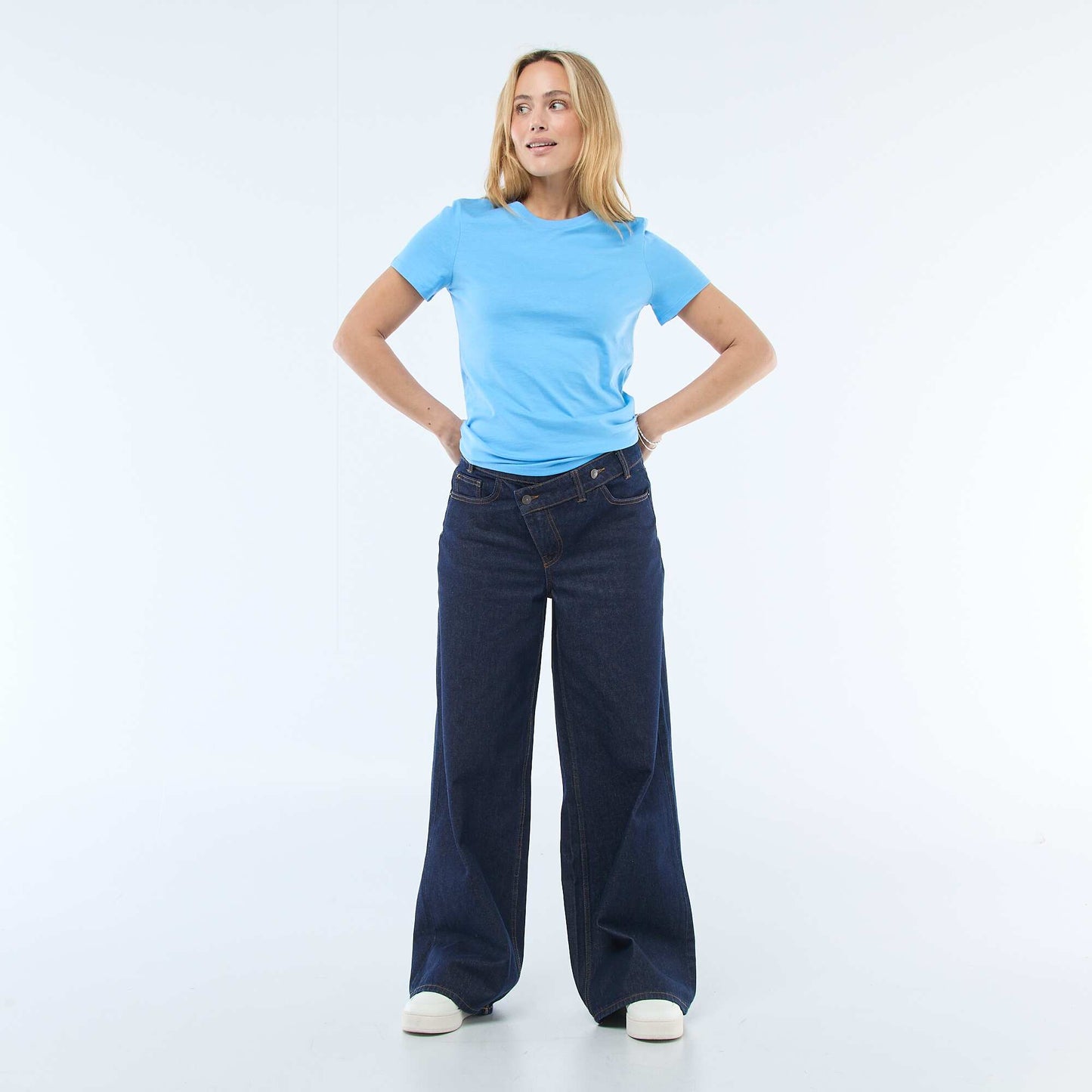Tee-shirt en jersey manches courtes BLEU