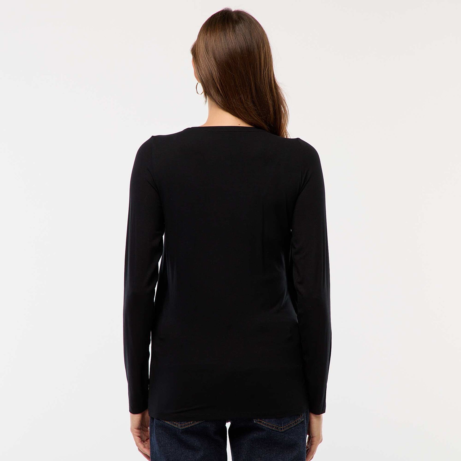 Tee-shirt d'allaitement chiné NOIR