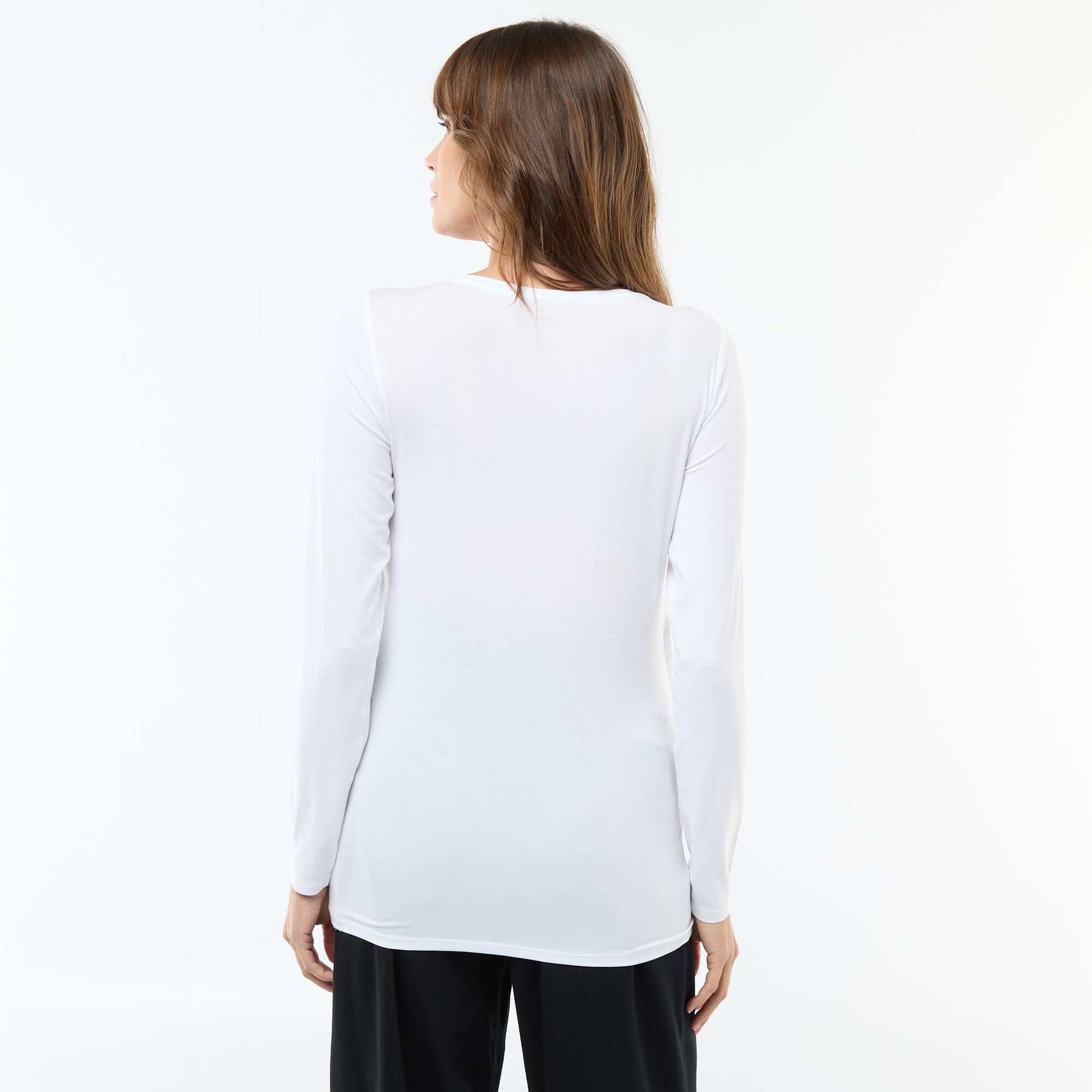 Tee-shirt d'allaitement chiné BLANC