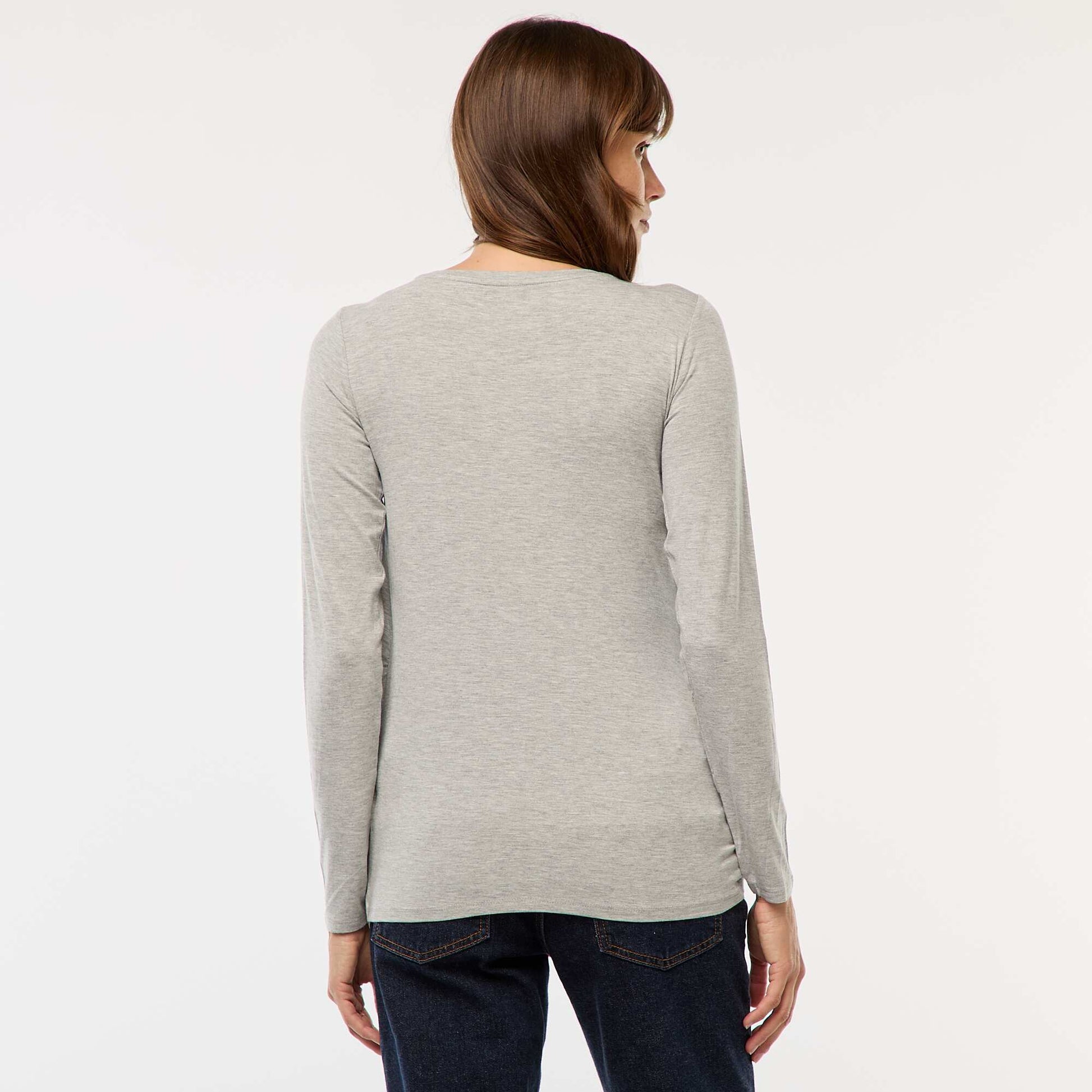 Tee-shirt d'allaitement chiné GRIS
