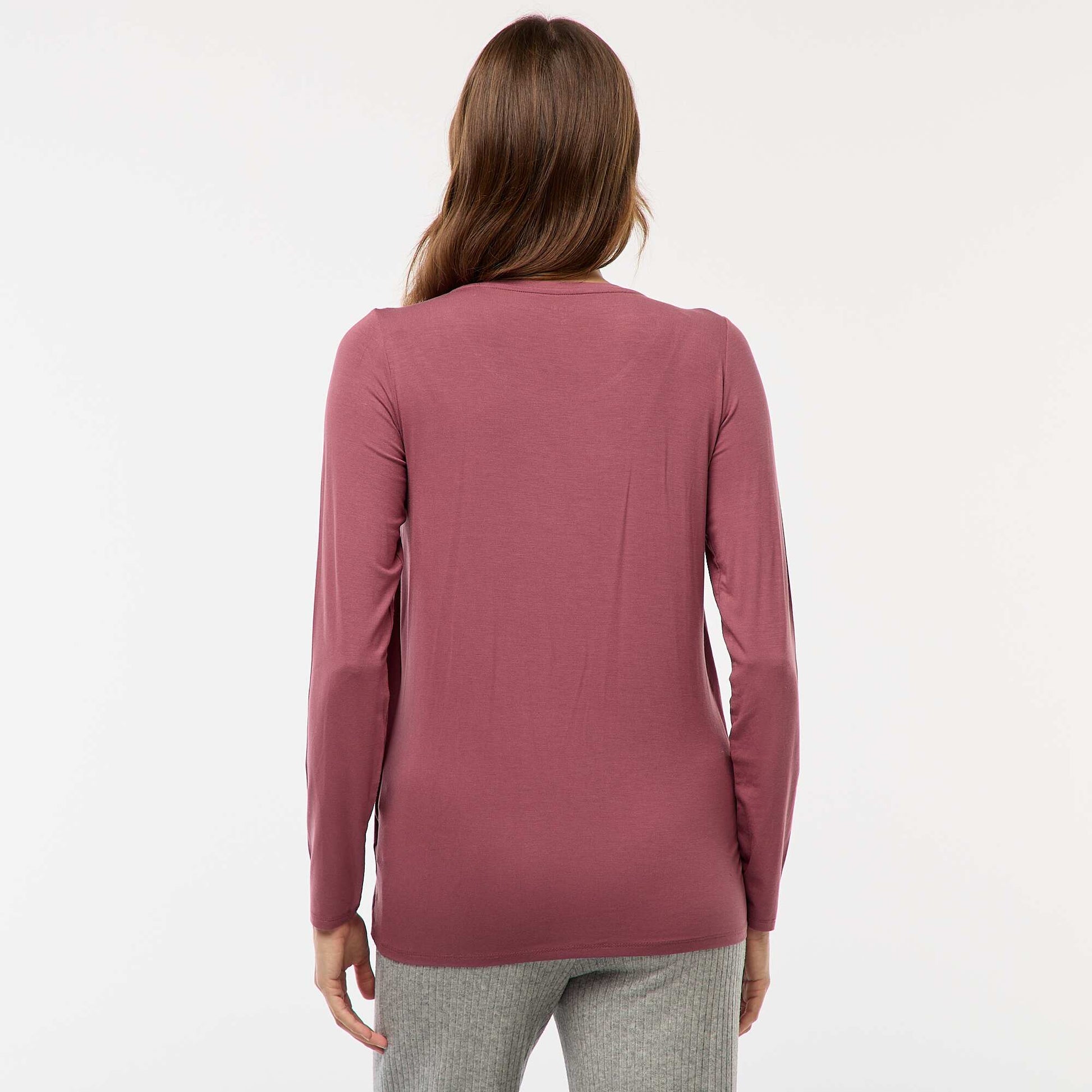 Tee-shirt d'allaitement chiné ROSE