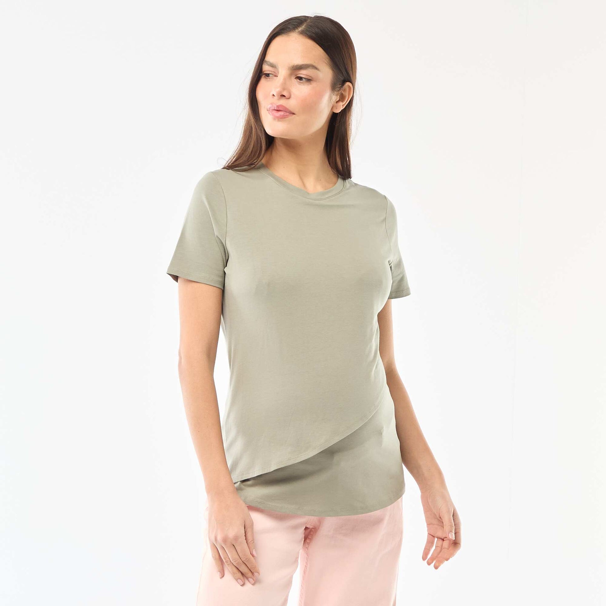 Tee-shirt basique d'allaitement VERT