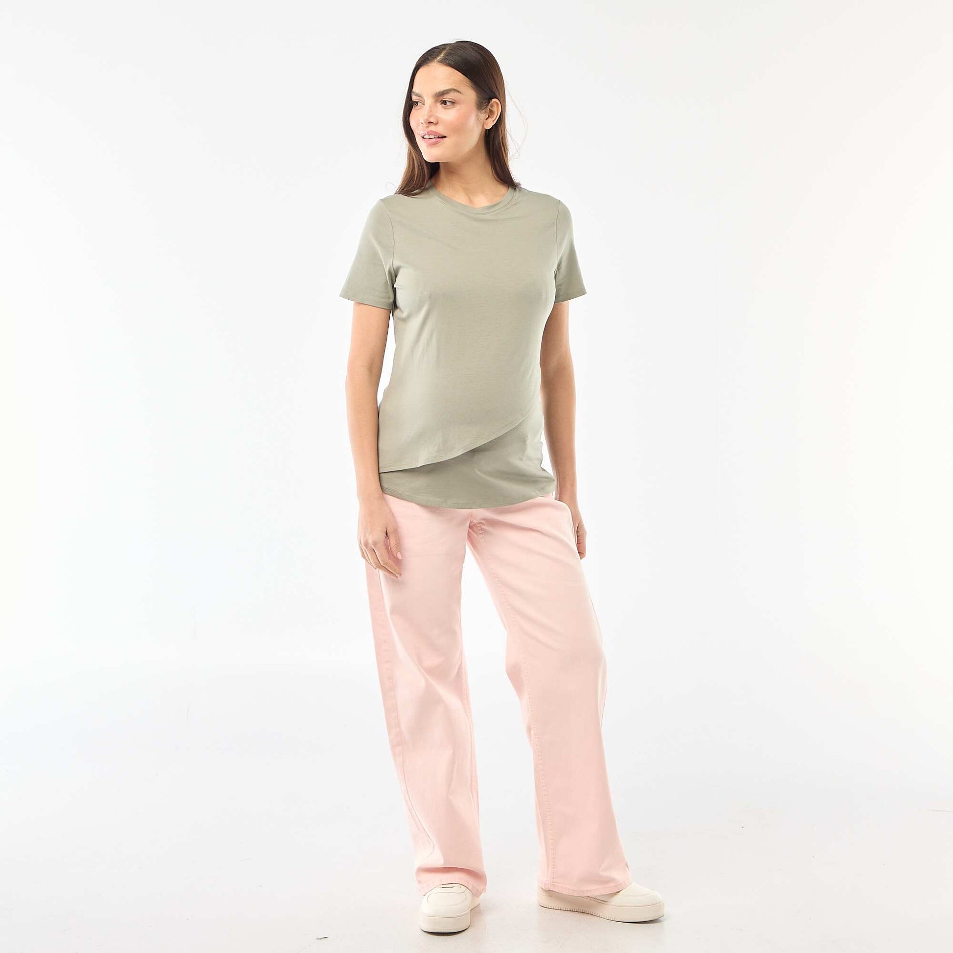 Tee-shirt basique d'allaitement VERT