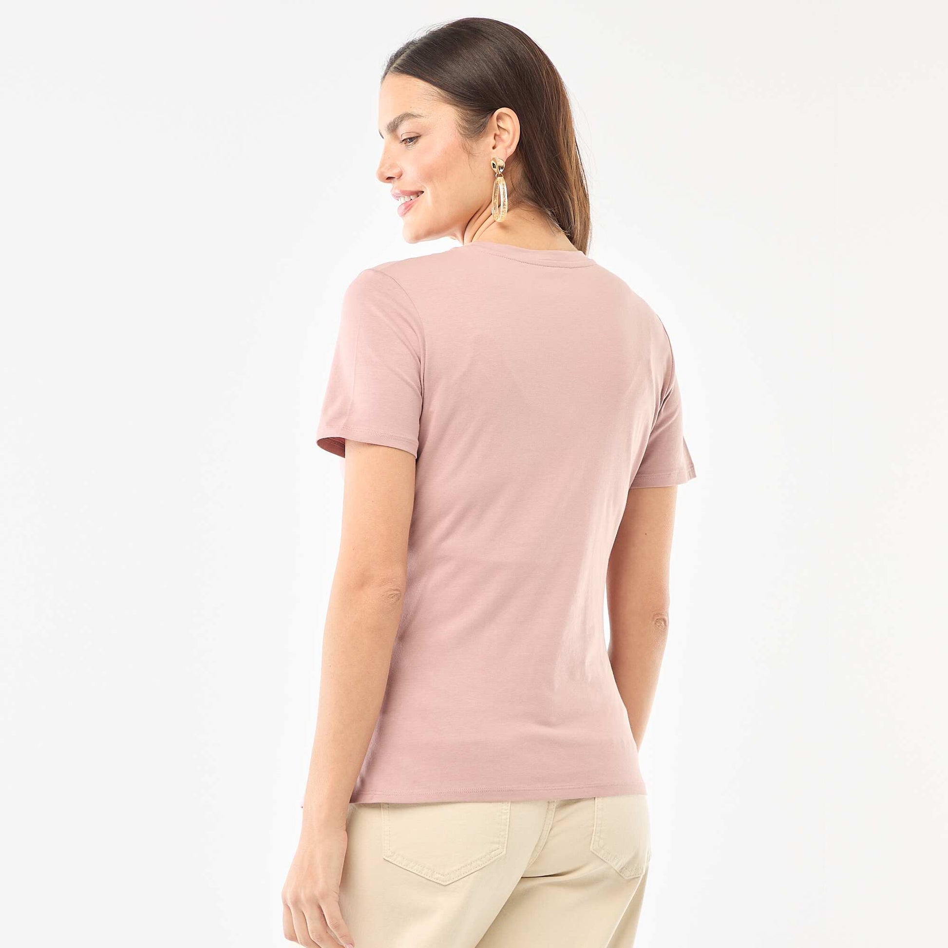 Tee-shirt basique d'allaitement ROSE