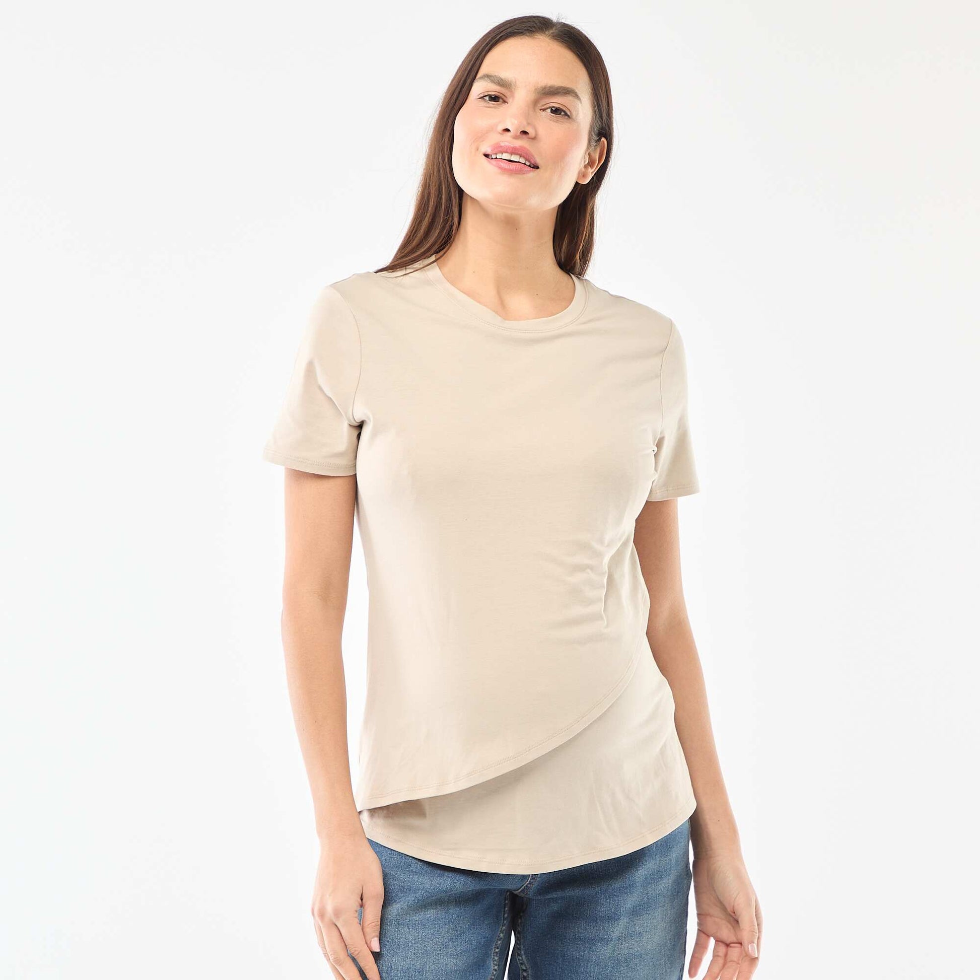 Tee-shirt basique d'allaitement GRIS