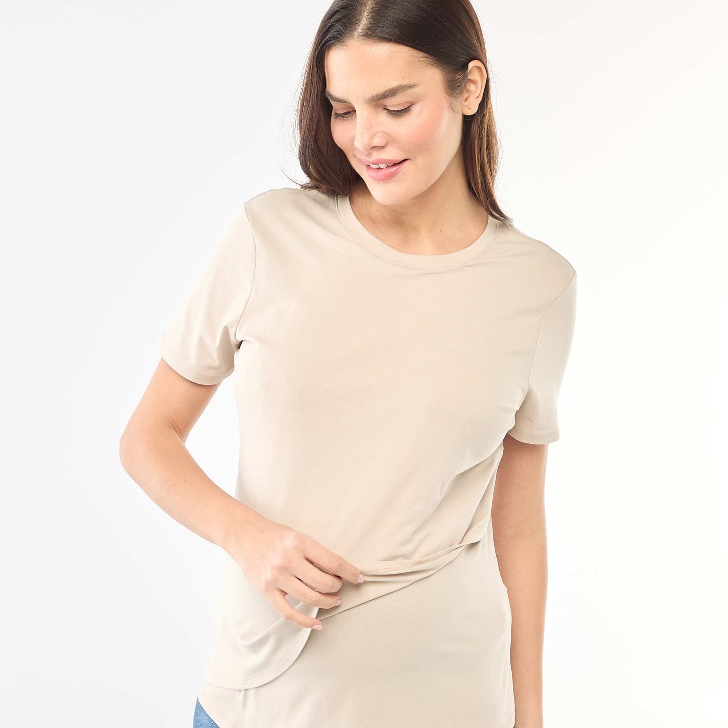 Tee-shirt basique d'allaitement GRIS
