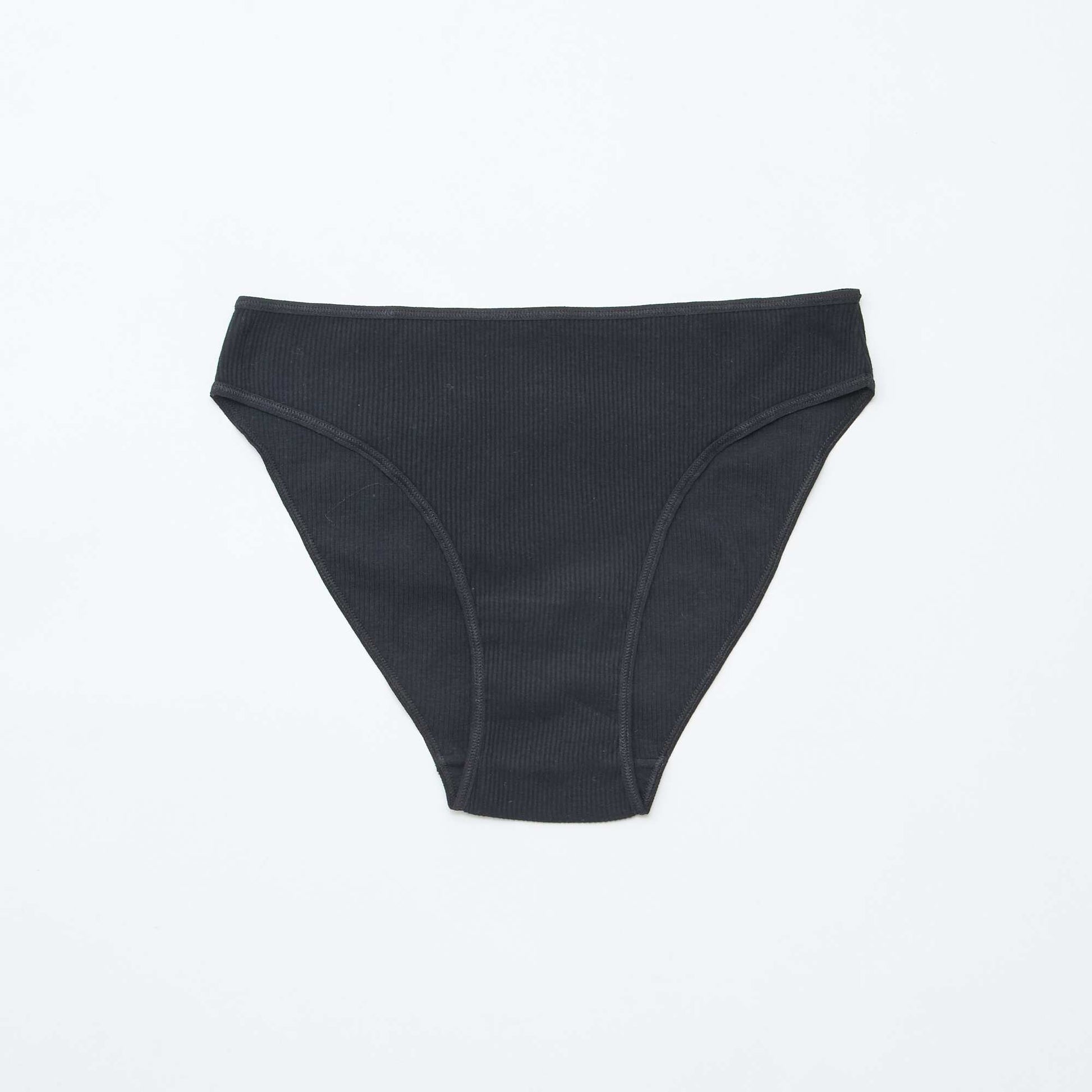 Lot de 5 culottes en maille côtelée NOIR