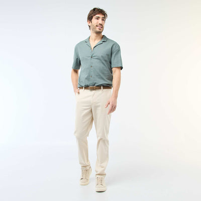 Chino uni taille standard BLANC