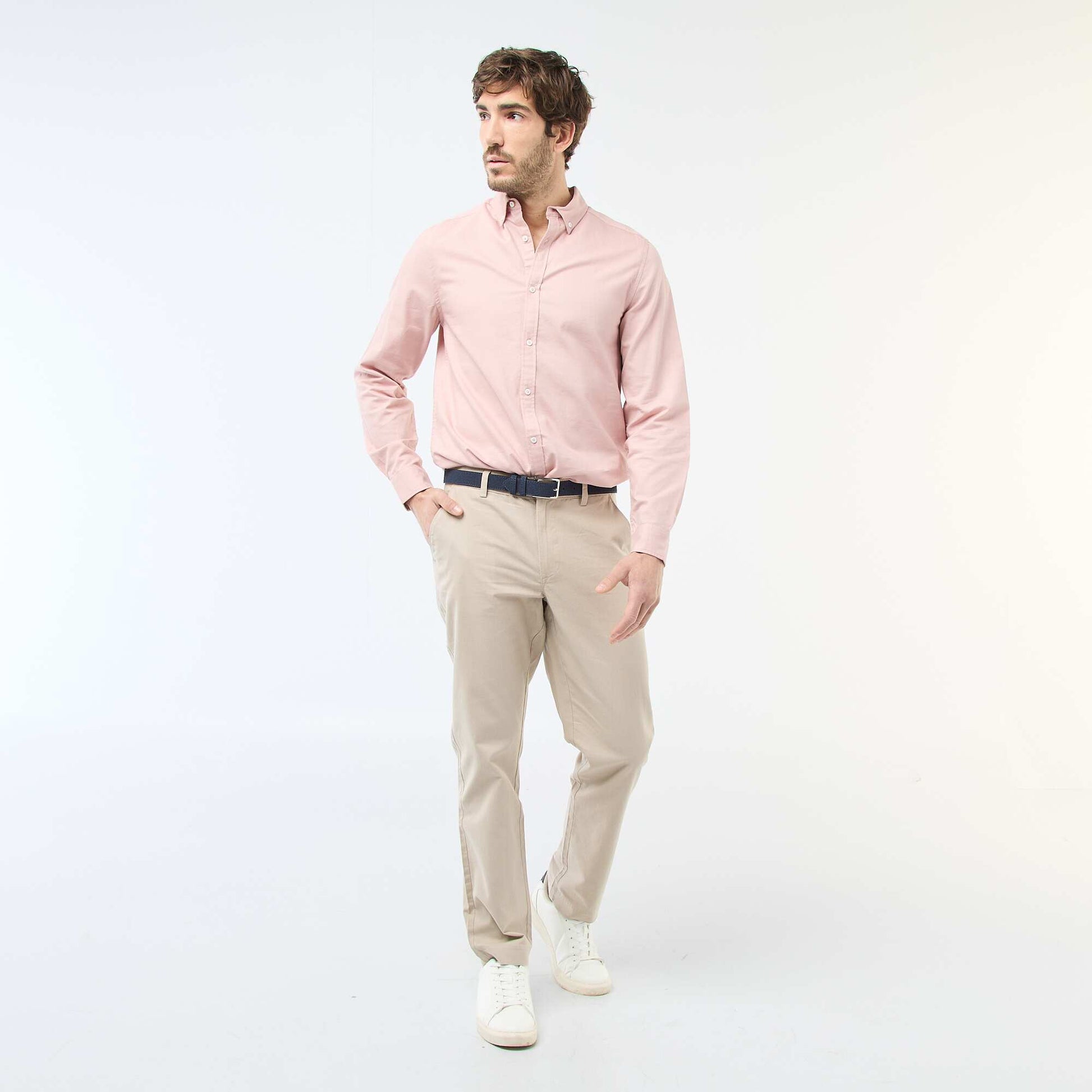 Chino uni taille standard BEIGE