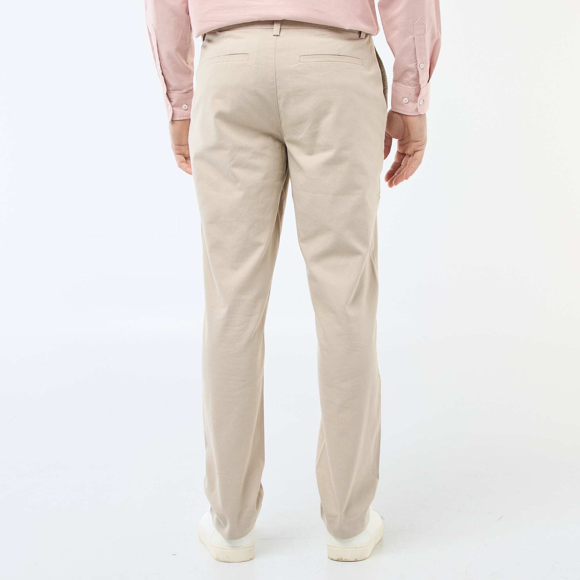 Chino uni taille standard BEIGE