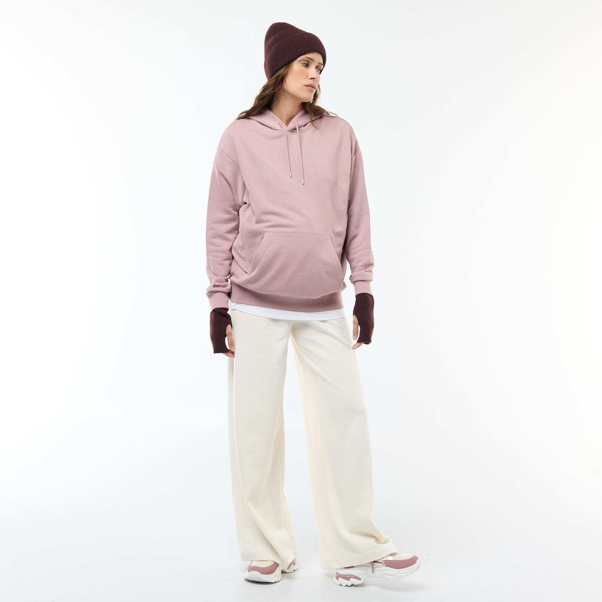 Pantalon de jogging de maternité BLANC