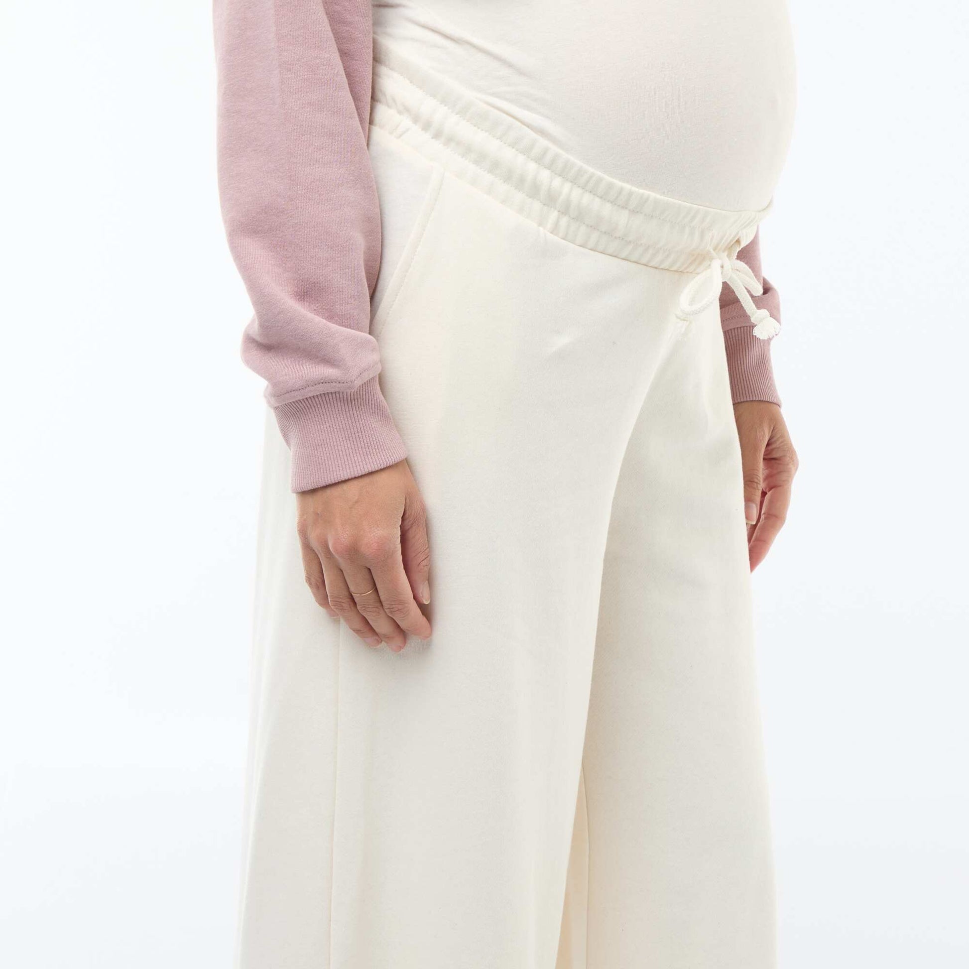 Pantalon de jogging de maternité BLANC