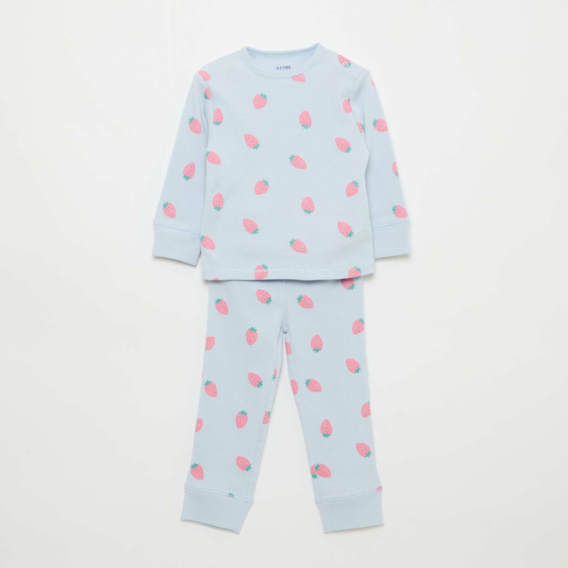Ensemble pyjama en coton côtelé - 2 pièces BLEU