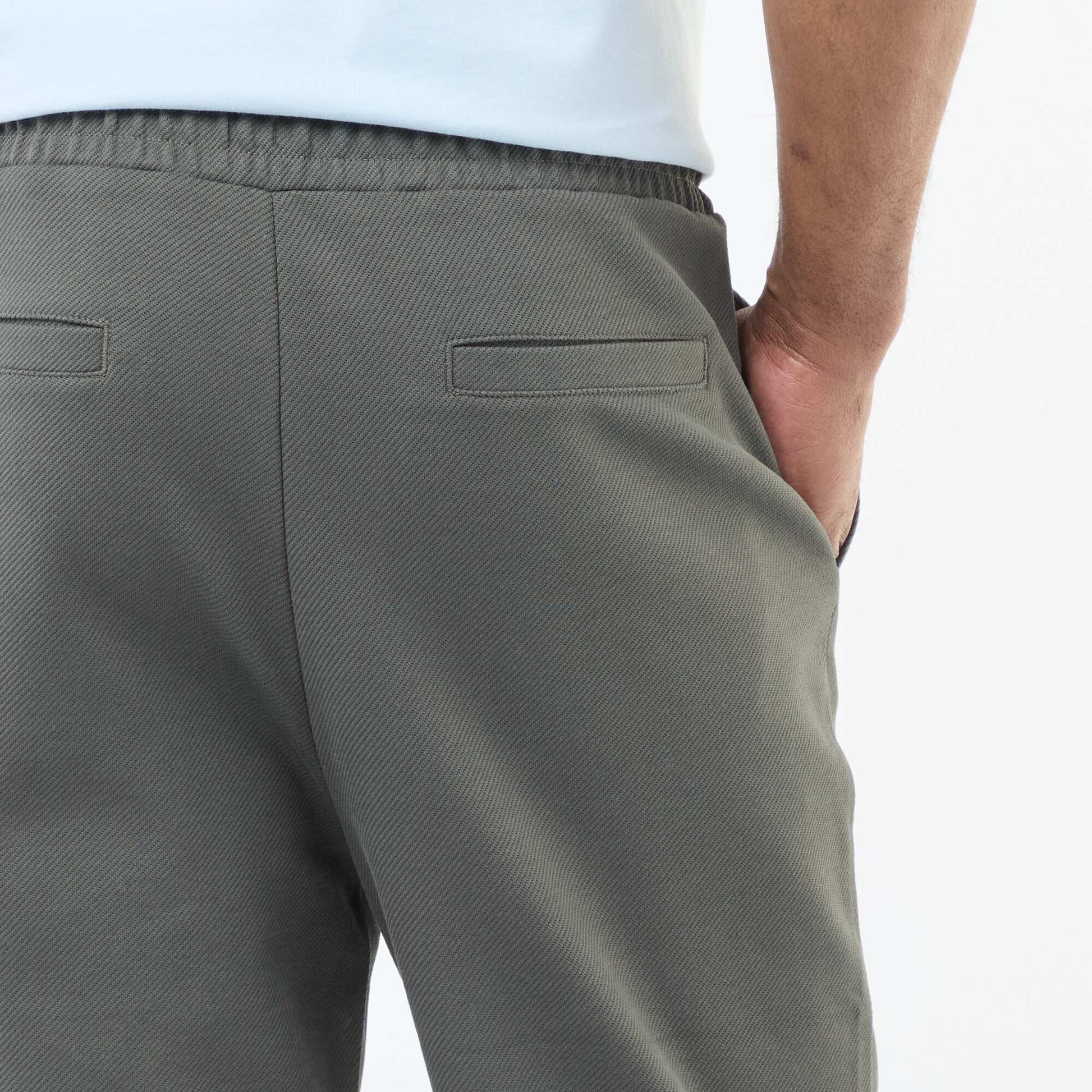 Jogging en maille piquée KAKI