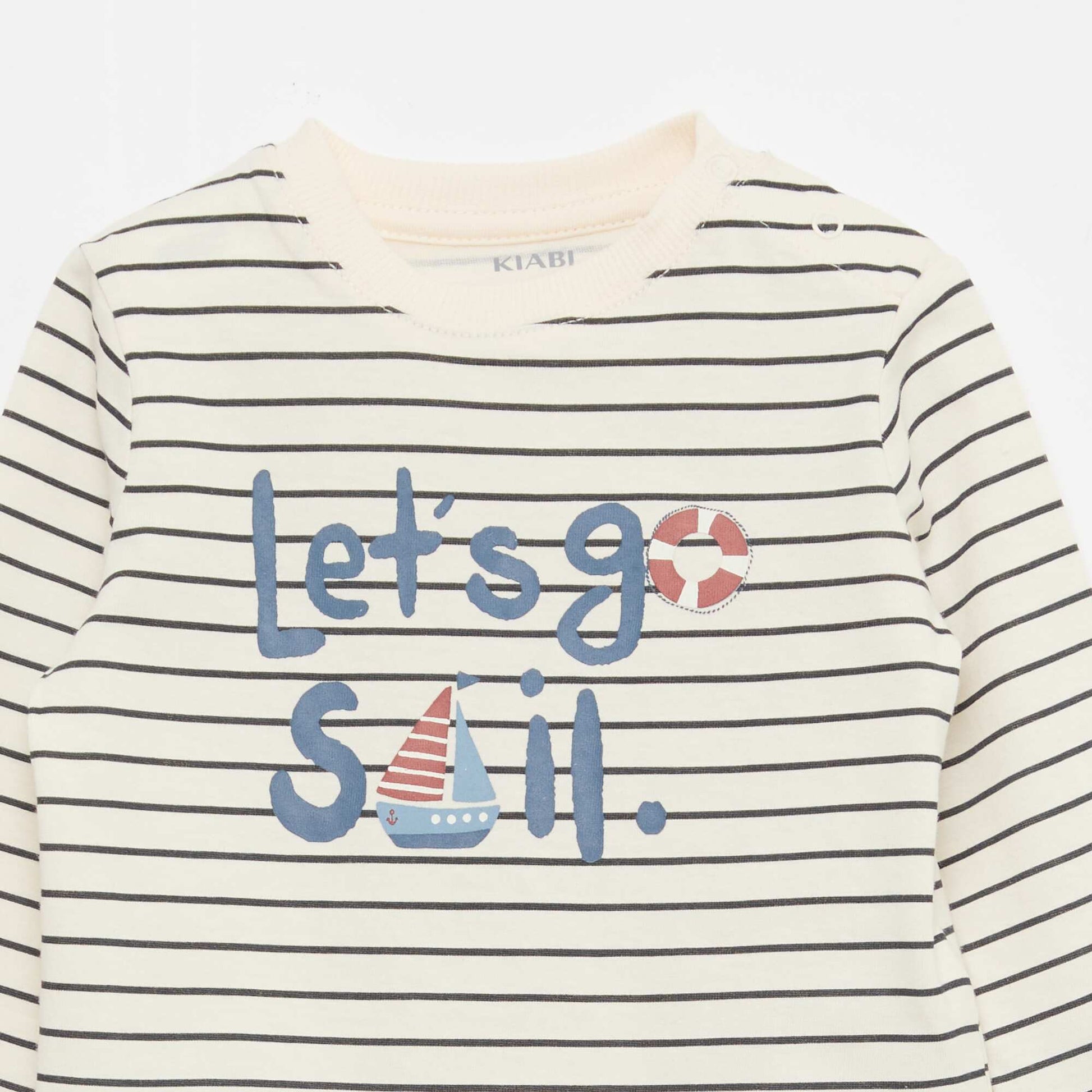 Ensemble t-shirt + pantalon - 2 pièces BLANC
