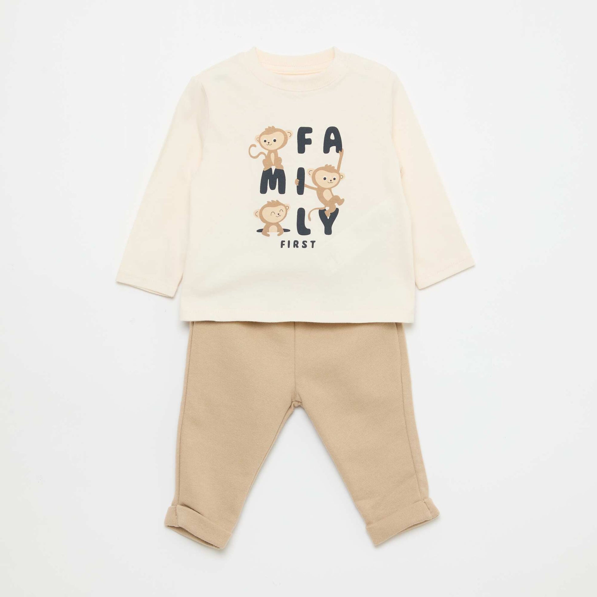 Ensemble t-shirt + pantalon - 2 pièces BEIGE