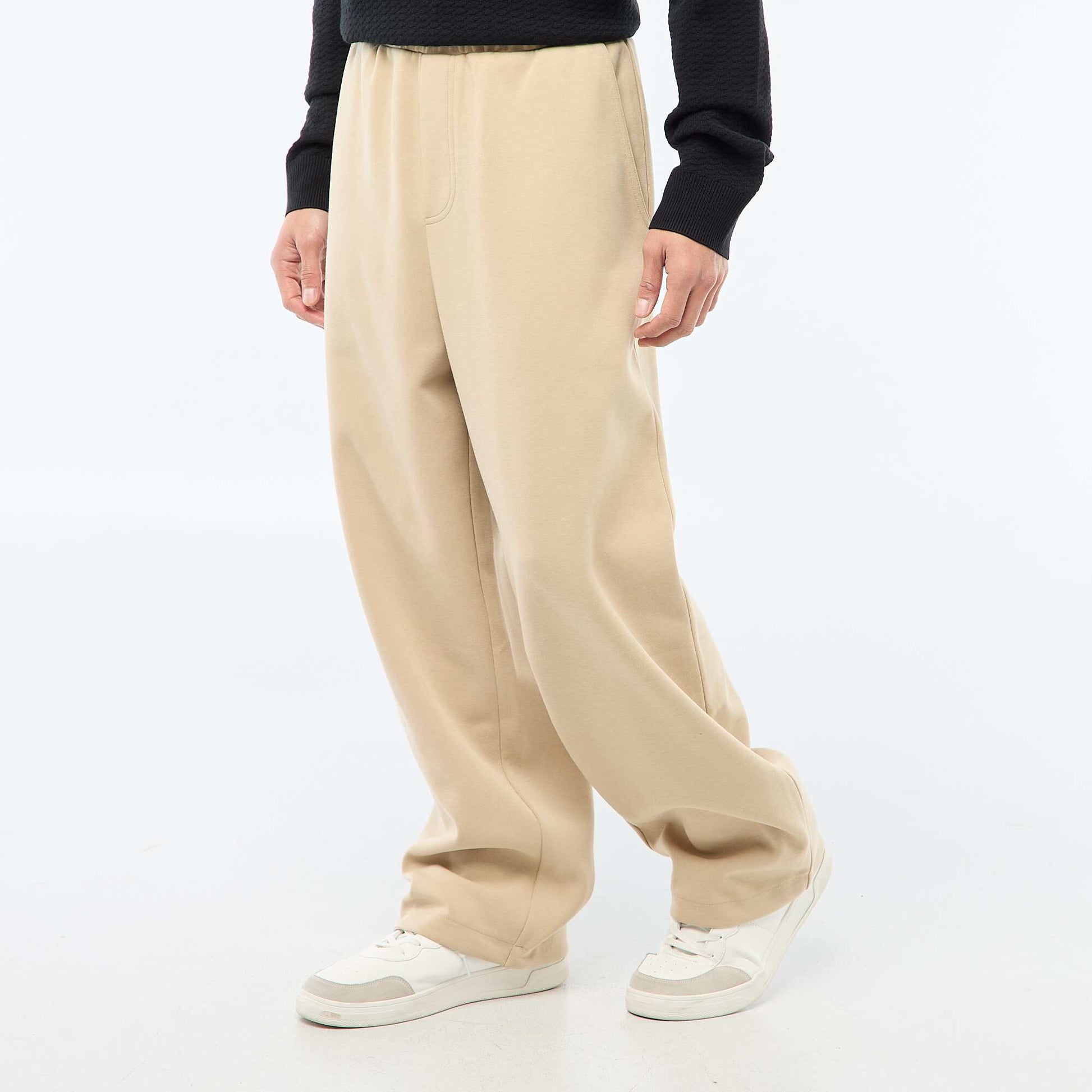 Pantalon large style jogging BEIGE