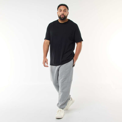 Jogging en maille piquée unie en coton GRIS