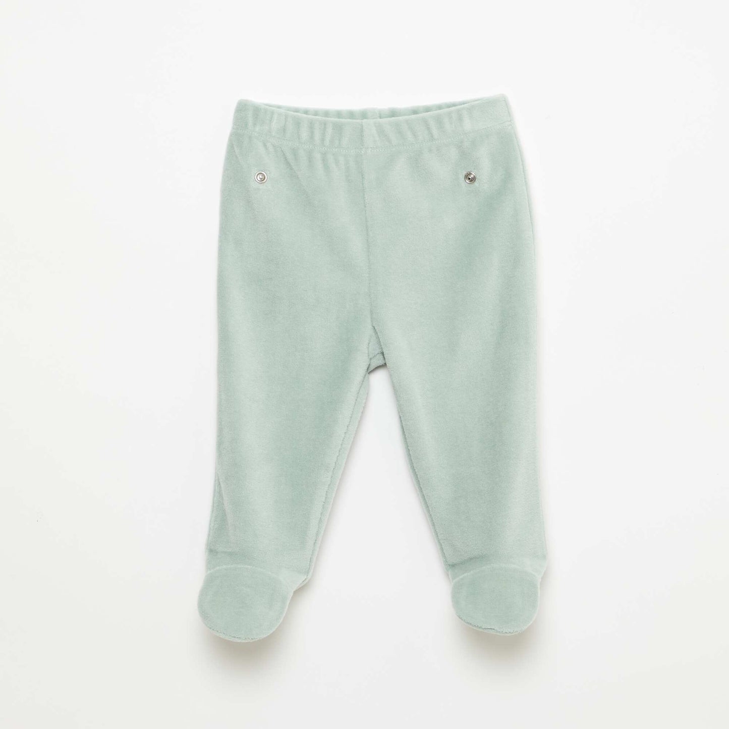 Ensemble de pyjama en polaire avec pieds - 2 pieds BLANC
