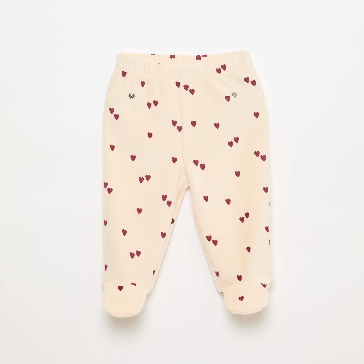 Ensemble de pyjama en polaire avec pieds - 2 pieds BLANC