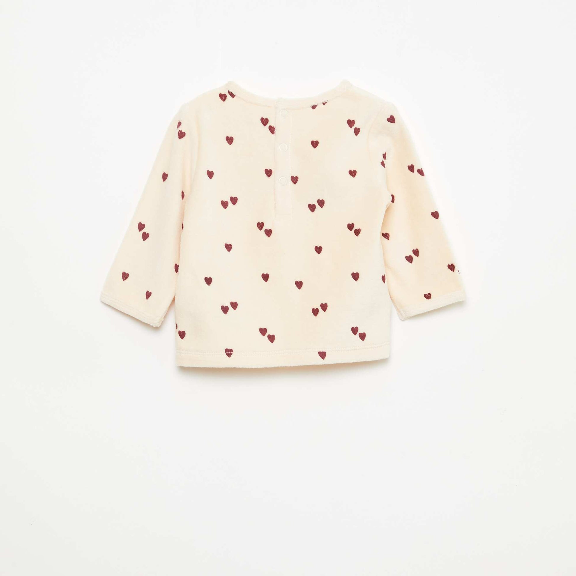 Ensemble de pyjama en polaire avec pieds - 2 pieds BLANC