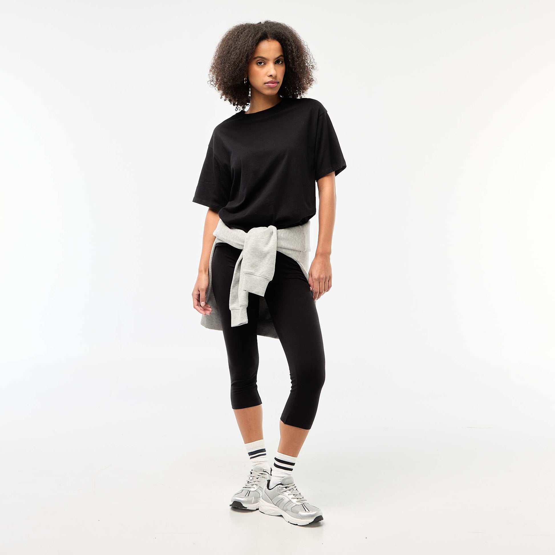 Legging court uni NOIR