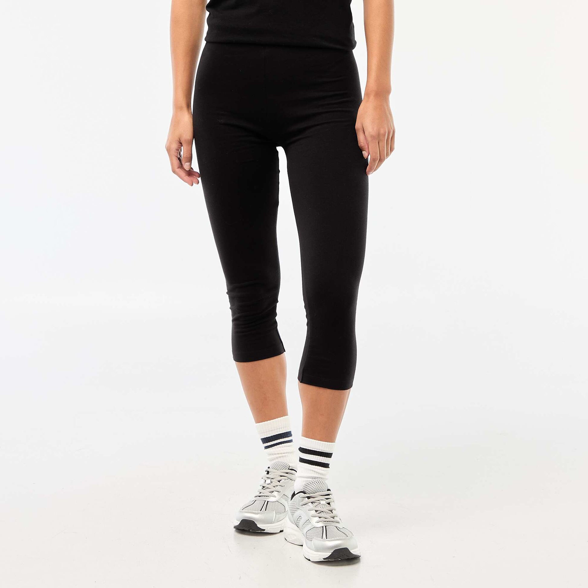 Legging court uni NOIR