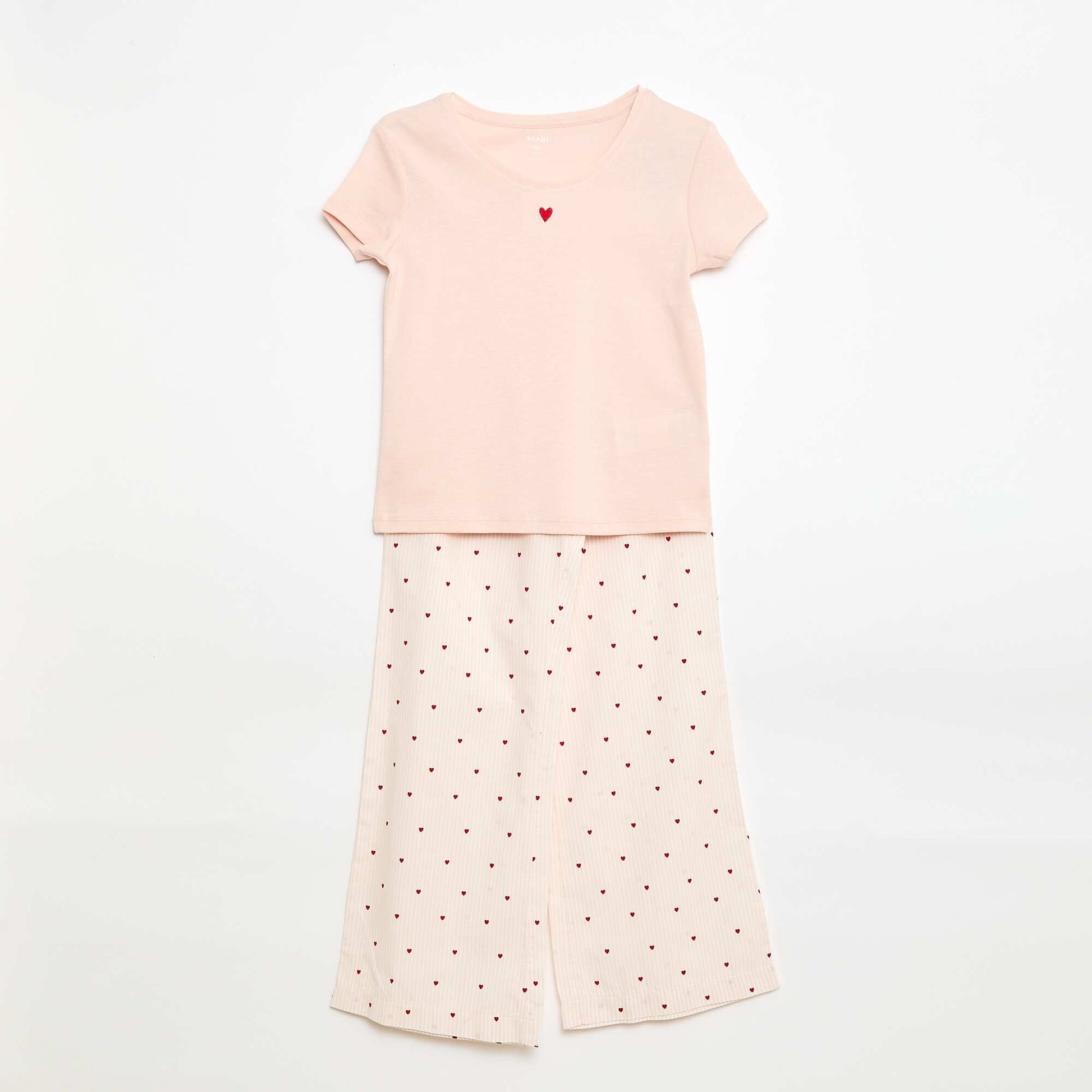 Pyjama long en popeline - 2 pièces ROSE