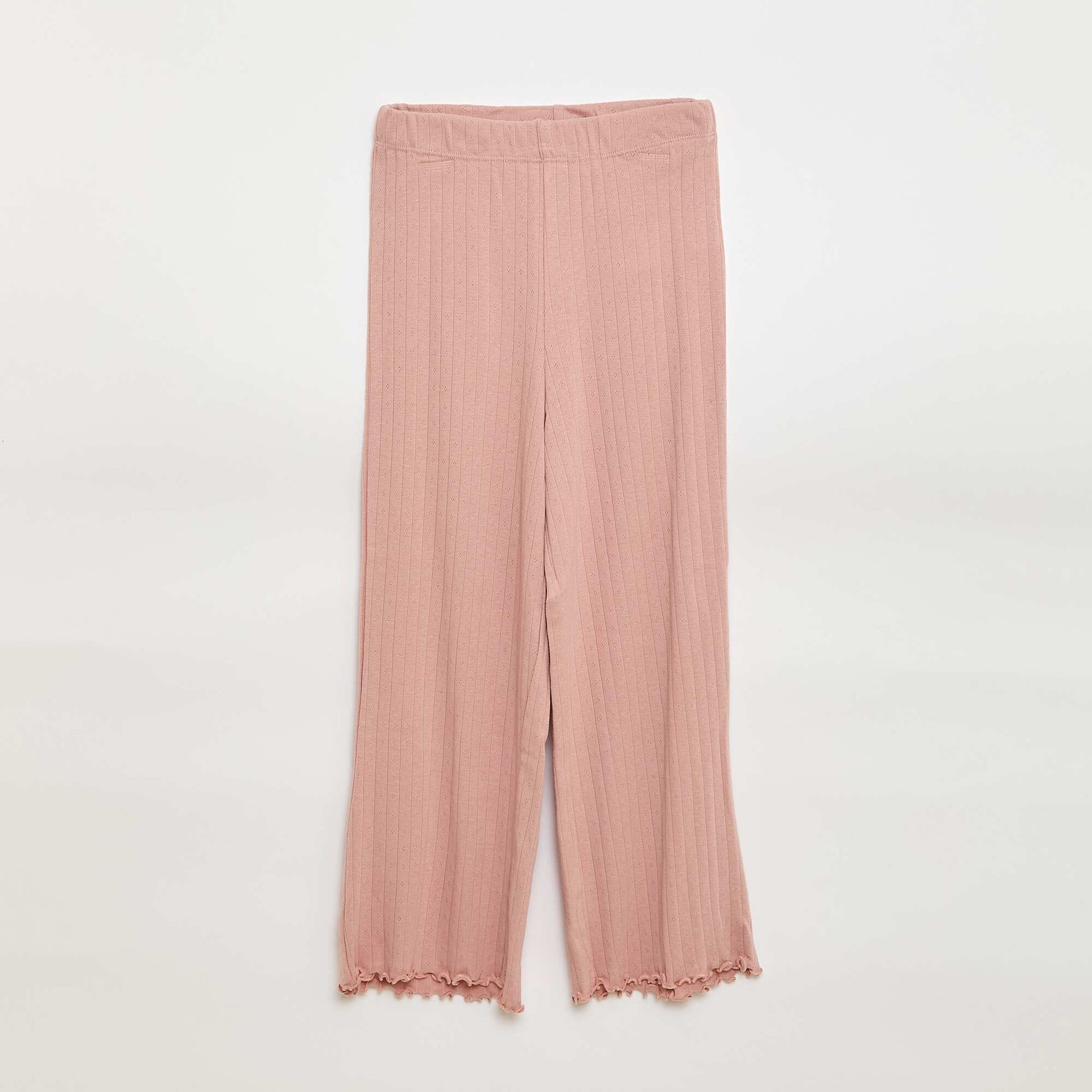 Ensemble de pyjama en maille pointelle - 2 pièces ROSE