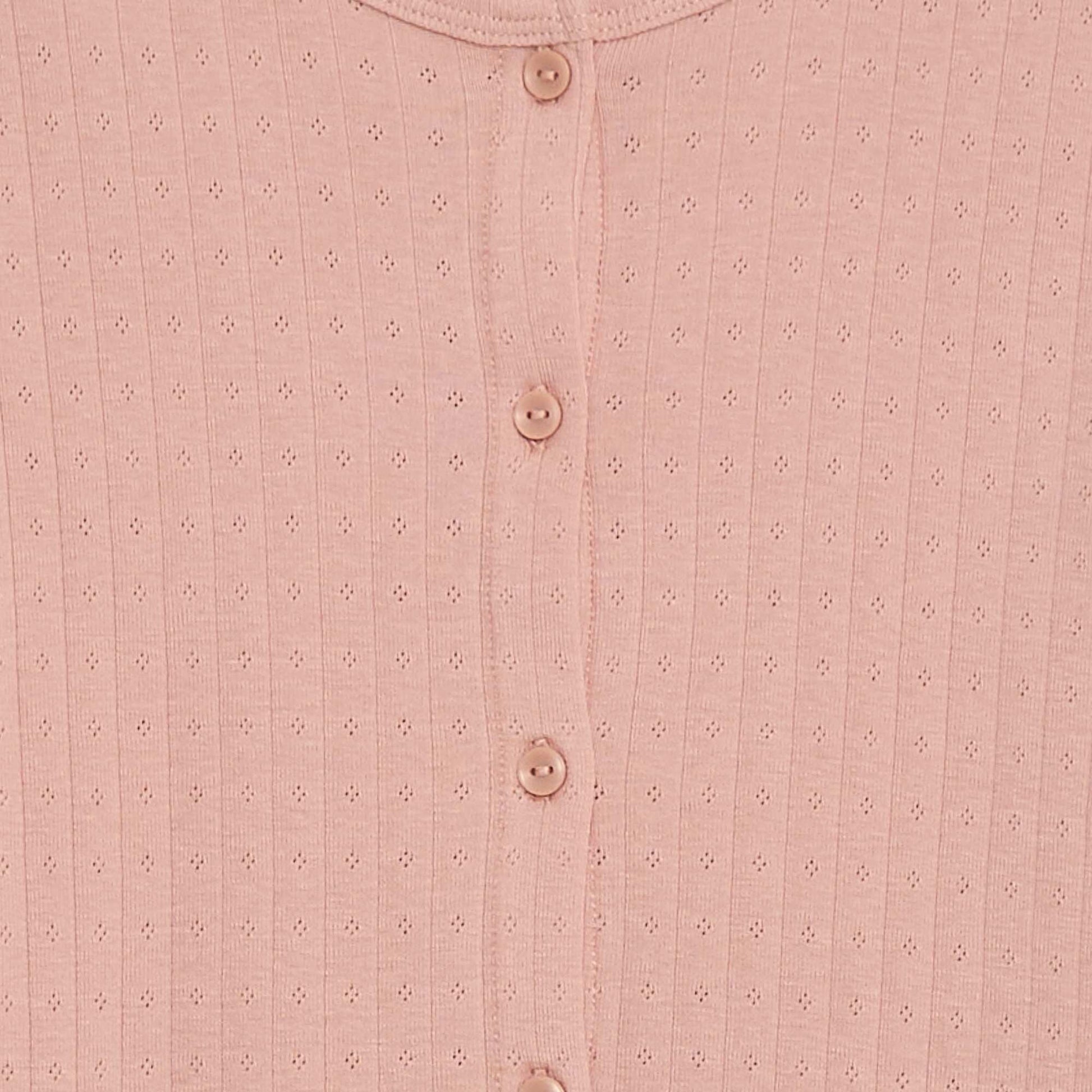 Ensemble de pyjama en maille pointelle - 2 pièces ROSE