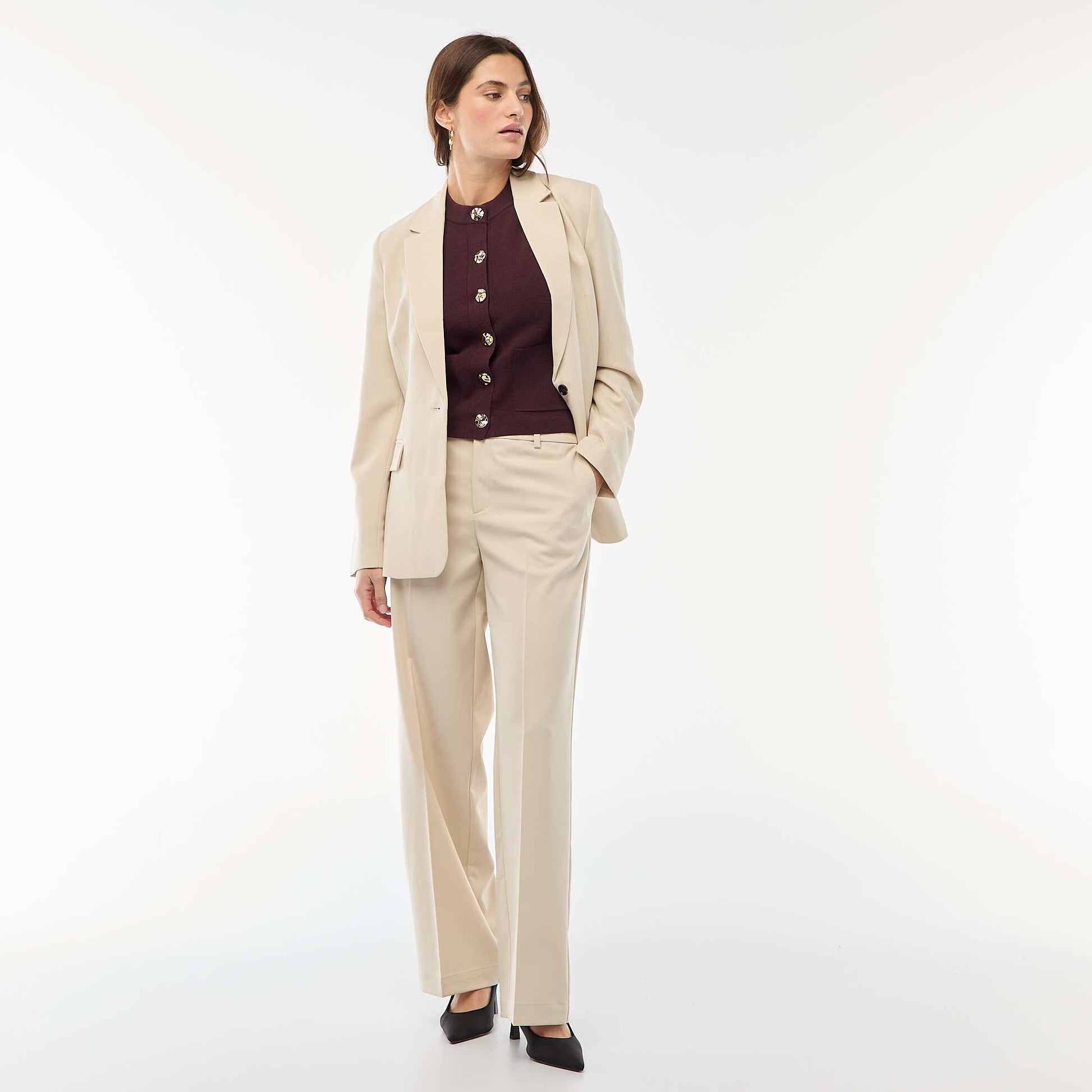 Gilet sans manches en tricot ottoman VIOLET
