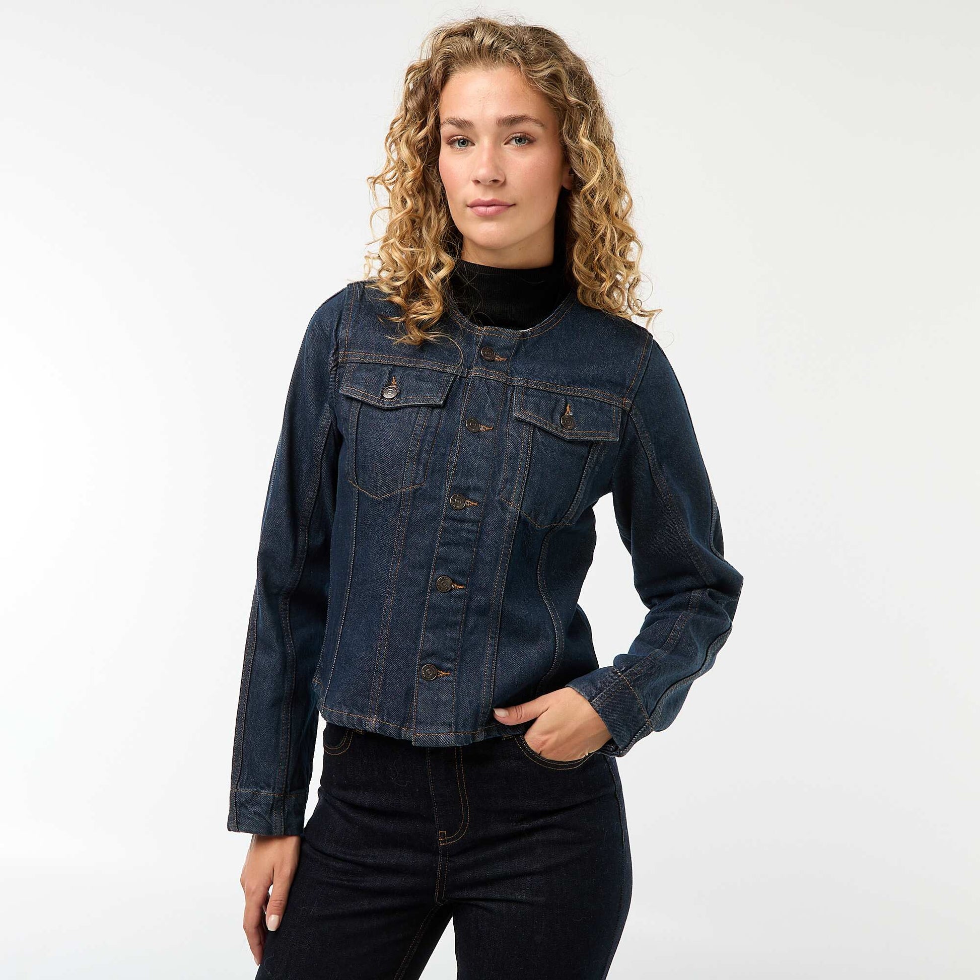 Veste cintrée en denim brut RINCE
