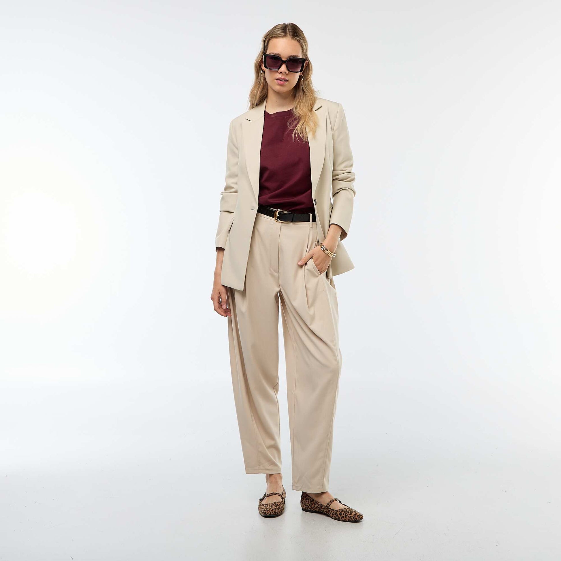 Veste blazer coupe cintrée BEIGE