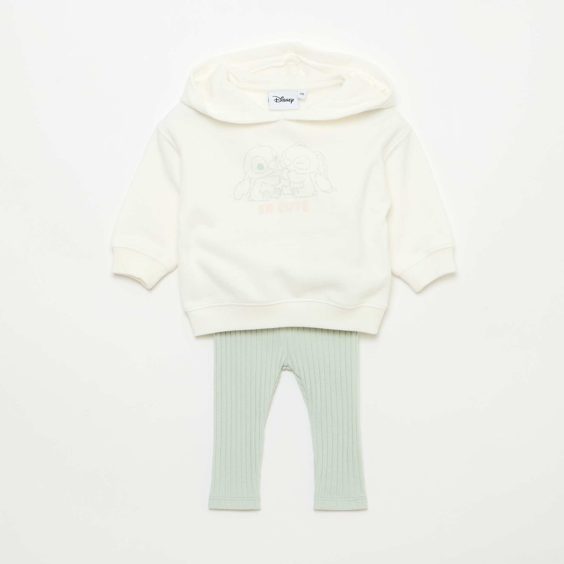 Ensemble sweat à capuche + legging 'Disney' BLANC/BLEU