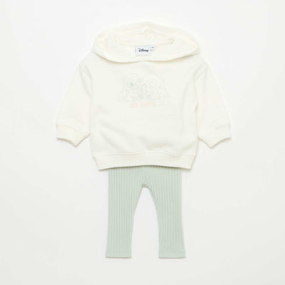 Ensemble sweat à capuche + legging 'Disney' BLANC/BLEU