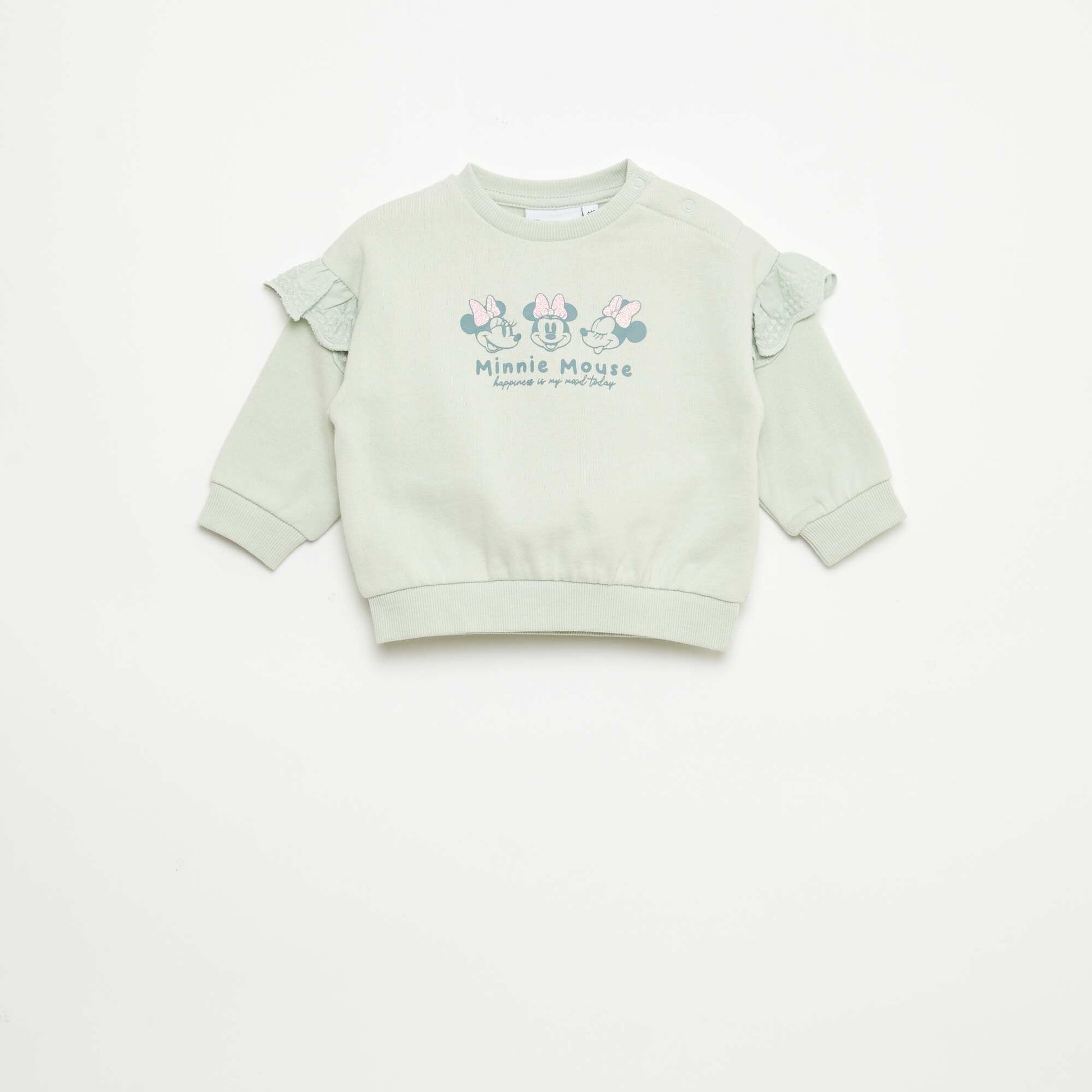 Sweat 'Minnie' 'Disney' avec volants aux emmanchures VERT