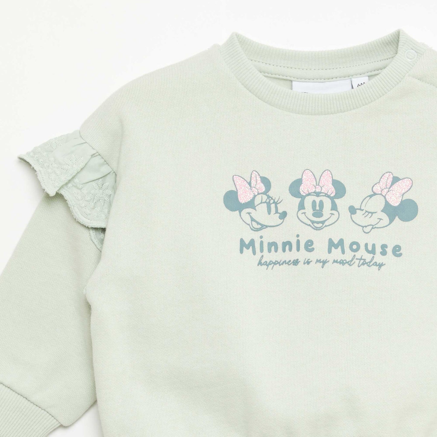 Sweat 'Minnie' 'Disney' avec volants aux emmanchures VERT