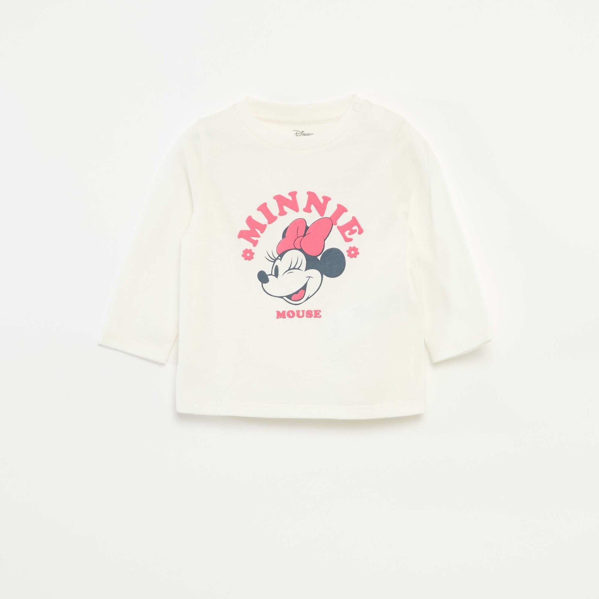 T-shirt imprimé 'Minnie' à manches longues BLANC
