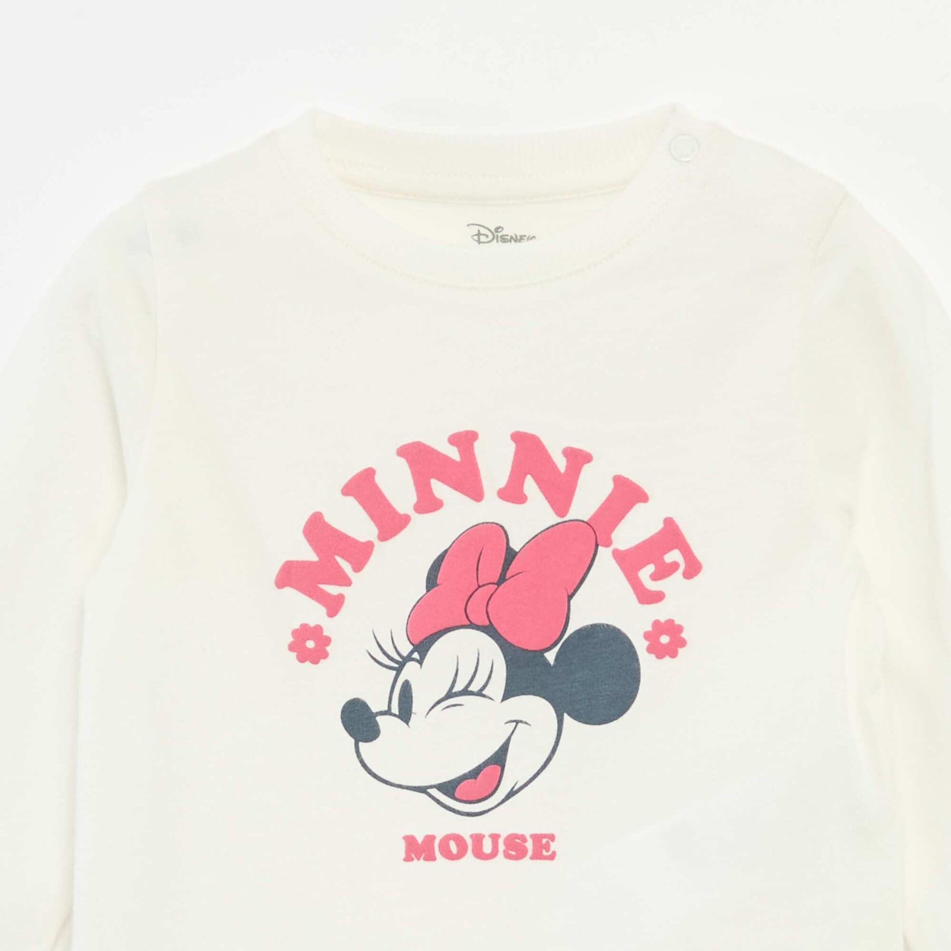 T-shirt imprimé 'Minnie' à manches longues BLANC