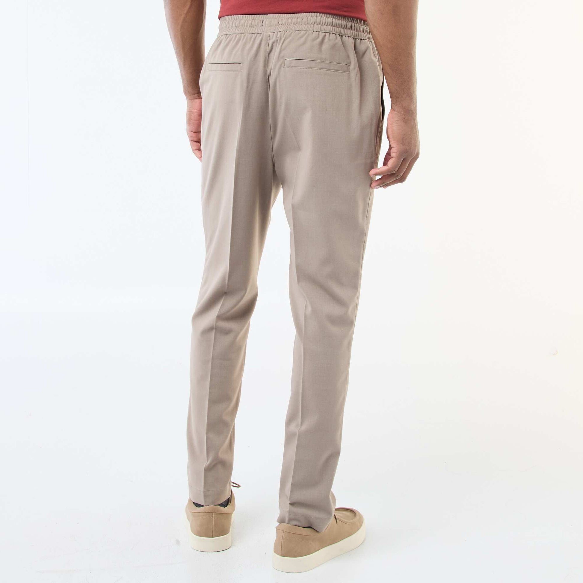 Pantalon esprit 'jogger' uni BEIGE