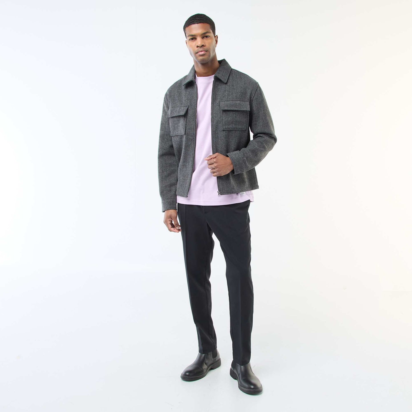 Pantalon esprit 'jogger' uni NOIR
